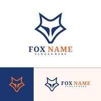 Fox logo template, Creative Fox head logo design concepts vector