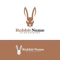 Rabbit logo template, Creative Rabbit head logo design concepts vector