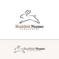 Rabbit logo template, Creative Rabbit head logo design concepts vector