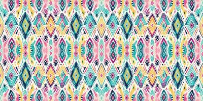 Seamless batik pattern,Seamless tribal batik pattern,and Seamless colorful pattern resemble ethnic boho, Aztec,and ikat styles.designed for use in wallpaper,fabric,curtain,carpet vector
