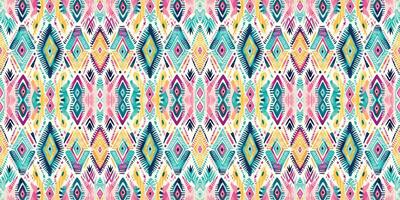 Seamless batik pattern,Seamless tribal batik pattern,and Seamless colorful pattern resemble ethnic boho, Aztec,and ikat styles.designed for use in wallpaper,fabric,curtain,carpet vector