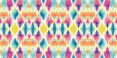 Seamless batik pattern,Seamless tribal batik pattern,and Seamless colorful pattern resemble ethnic boho, Aztec,and ikat styles.designed for use in wallpaper,fabric,curtain,carpet vector