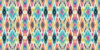 Seamless batik pattern,Seamless tribal batik pattern,and Seamless colorful pattern resemble ethnic boho, Aztec,and ikat styles.designed for use in wallpaper,fabric,curtain,carpet vector
