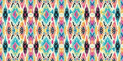 Seamless batik pattern,Seamless tribal batik pattern,and Seamless colorful pattern resemble ethnic boho, Aztec,and ikat styles.designed for use in wallpaper,fabric,curtain,carpet vector