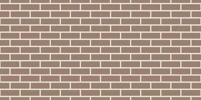 Brick wall seamless pattern. Simple endless architecture background. Brown geometric repeatable brickwork texture vector