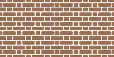 Brick wall seamless pattern. Simple endless architecture background. Brown geometric repeatable brickwork texture vector