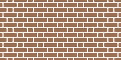 Brick wall seamless pattern. Simple endless architecture background. Brown geometric repeatable brickwork texture vector