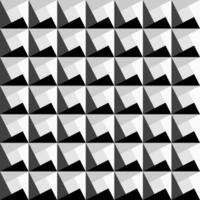 Black and white seamless geometric texture. Decorative monochrome background. 3d endless design vector