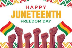 Juneteenth Freedom Day background illustration concept design vector