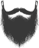 Silhouette beard hair mustache man only black color only vector