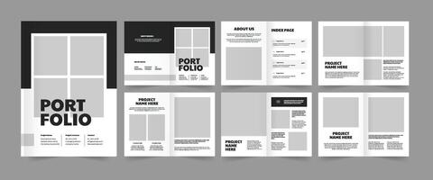 Architecture Portfolio Design and Real Estate Brochure Template Portfolio Layout Design vector