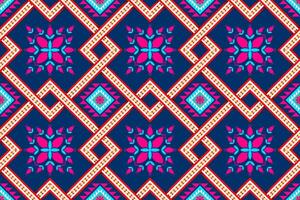 Abstract geometric ethnic pattern. Abstract geometric ethnic pattern on dark blue background. Can be used in fabric design for clothing, textile, wrapping, background, wallpaper, carpet, embroidery vector