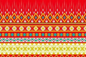 Abstract geometric ethnic pattern. Abstract geometric ethnic pattern on red background. Can be used in fabric design for clothing, textile, wrapping, background, wallpaper, carpet, embroidery vector