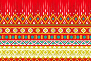 Abstract geometric ethnic pattern. Abstract geometric ethnic pattern on red background. Can be used in fabric design for clothing, textile, wrapping, background, wallpaper, carpet, embroidery vector