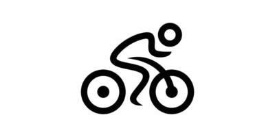 bicicleta logo diseño, Deportes, rápido, ciclismo, logo diseño icono, , símbolo, creativo idea. vector