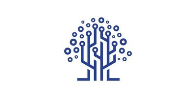 logo design tree tech, circuit, cable, logo design icon, symbol, , creative idea. vector