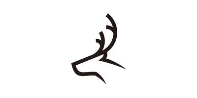 logo design for deer head, antlers, forest, wild, game, logo design icon, symbol, , creative idea. vector