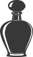 silueta perfume botella negro color solamente vector