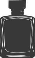 Silhouette perfume bottle black color only vector