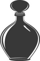 Silhouette perfume bottle black color only vector