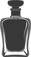 Silhouette perfume bottle black color only vector