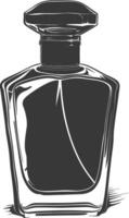 Silhouette perfume bottle black color only vector