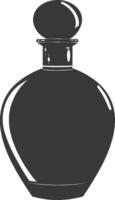 Silhouette perfume bottle black color only vector