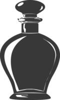 Silhouette perfume bottle black color only vector