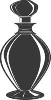 silueta perfume botella negro color solamente vector