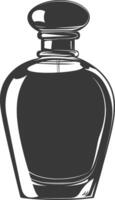 Silhouette perfume bottle black color only vector