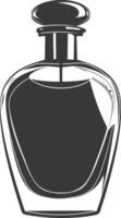 Silhouette perfume bottle black color only vector