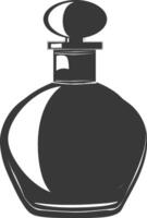 Silhouette perfume bottle black color only vector