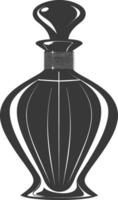 Silhouette perfume bottle black color only vector