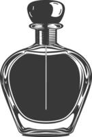 silueta perfume botella negro color solamente vector