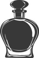 Silhouette perfume bottle black color only vector