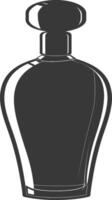 Silhouette perfume bottle black color only vector