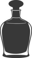 Silhouette perfume bottle black color only vector