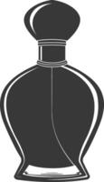 silueta perfume botella negro color solamente vector