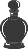 Silhouette perfume bottle black color only vector