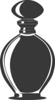 Silhouette perfume bottle black color only vector