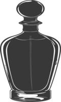 Silhouette perfume bottle black color only vector