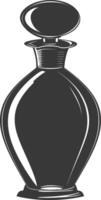 Silhouette perfume bottle black color only vector