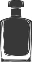 Silhouette perfume bottle black color only vector