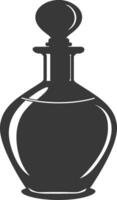 Silhouette perfume bottle black color only vector