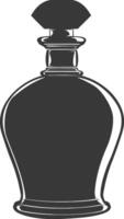 silueta perfume botella negro color solamente vector