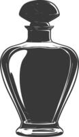 Silhouette perfume bottle black color only vector