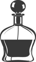 Silhouette perfume bottle black color only vector