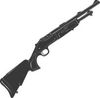 Silhouette shotgun gun military weapon black color only vector