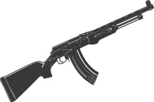 Silhouette shotgun gun military weapon black color only vector