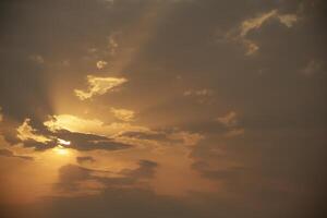 sunset in the netherlands, clouds, colors photo